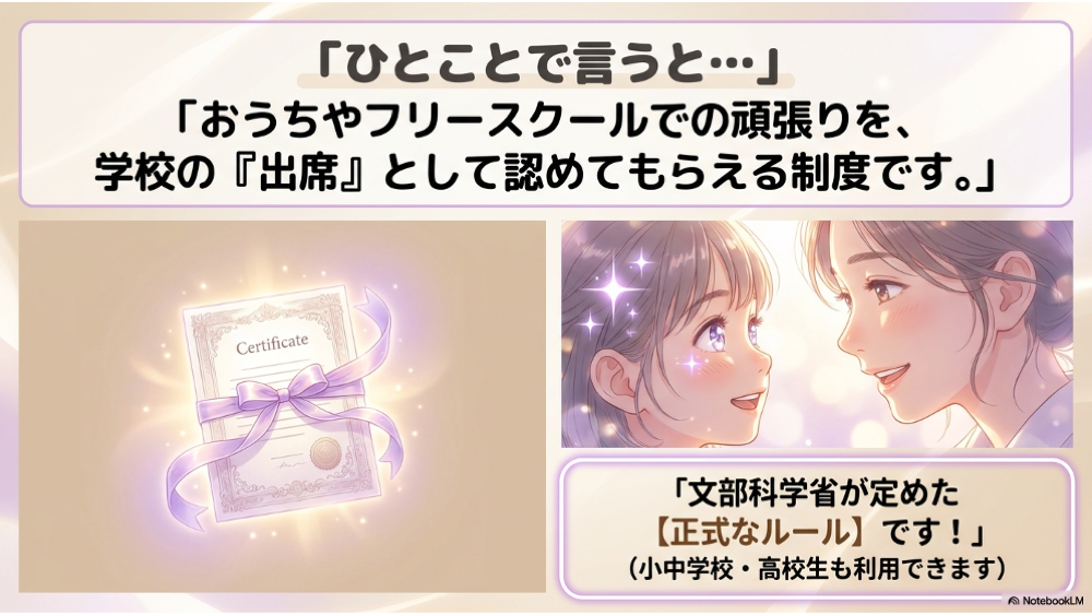 出席扱い制度とは｜学校を休んでいても出席として記録される