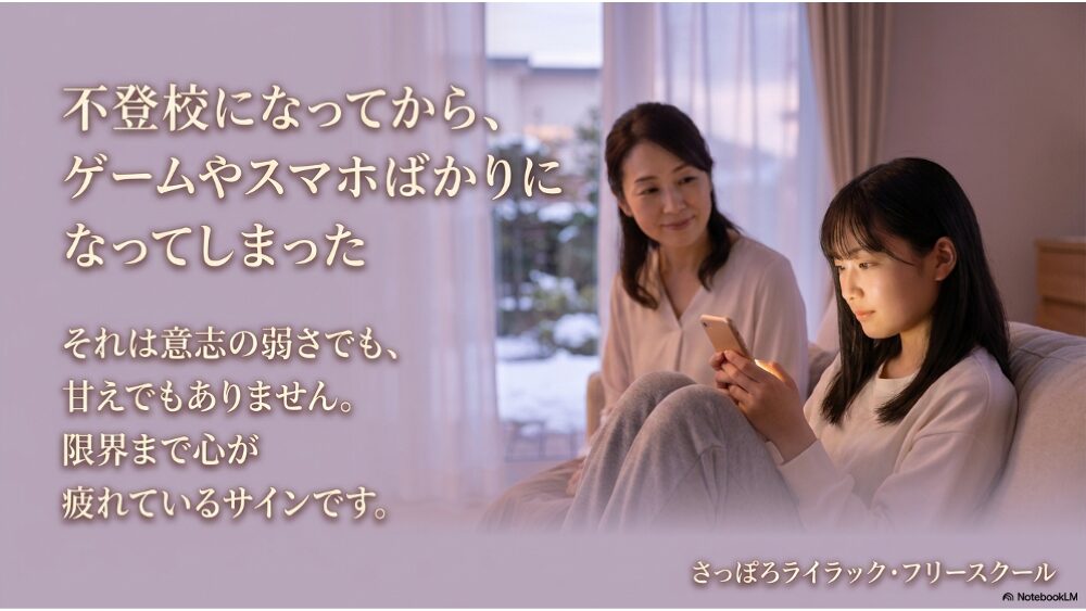 不登校になってから、ゲームやスマホばかりになってしまった。