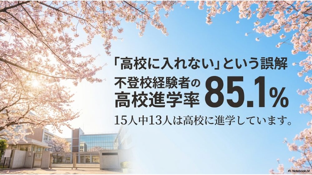 不登校経験者の高校進学率85%｜通信制高校・私立入試制度・当日点重視枠・高認