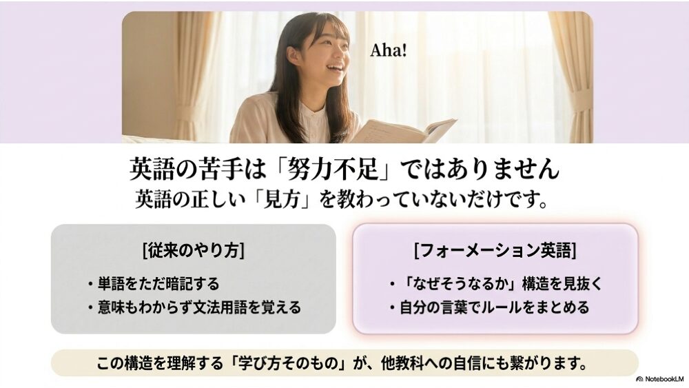 フォーメーション英語で学び方そのものを身につける｜英語を入り口に他教科でも使える力を育てる