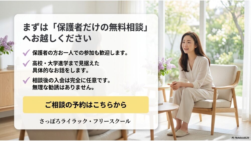 不登校の子どもの将来は今より広い｜さっぽろライラック無料相談
