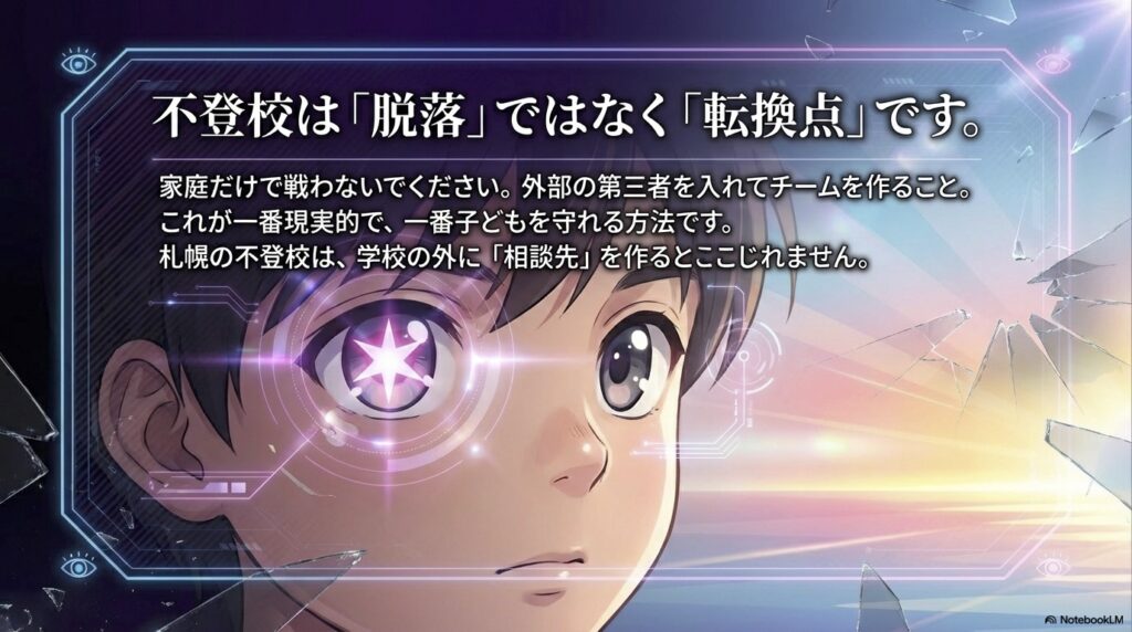 不登校は脱落ではなく、転換点です。