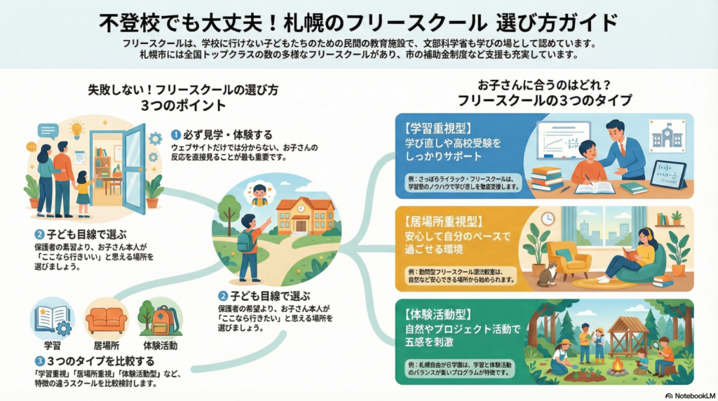 札幌の失敗しないフリースクールの選び方