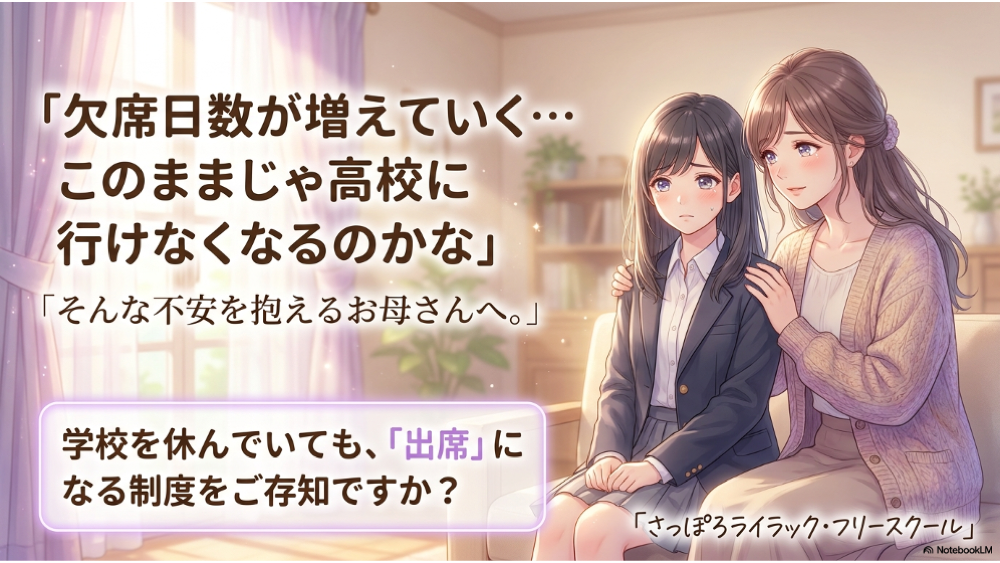 不登校でも出席扱いになる方法【札幌版】｜フリースクール・ICT教材・申請の5ステップをお母さん向けに解説