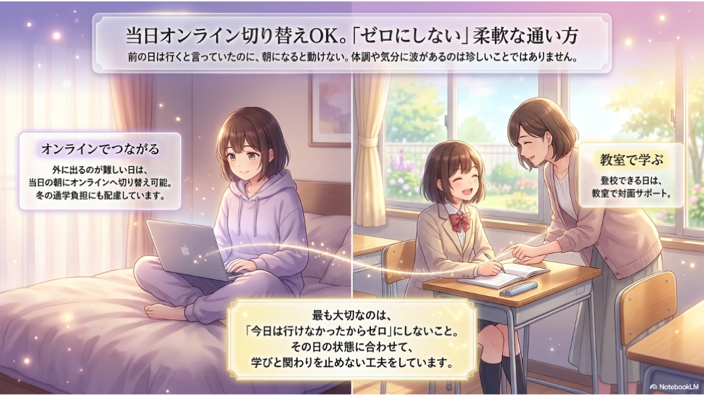 当日オンライン切り替えOK。