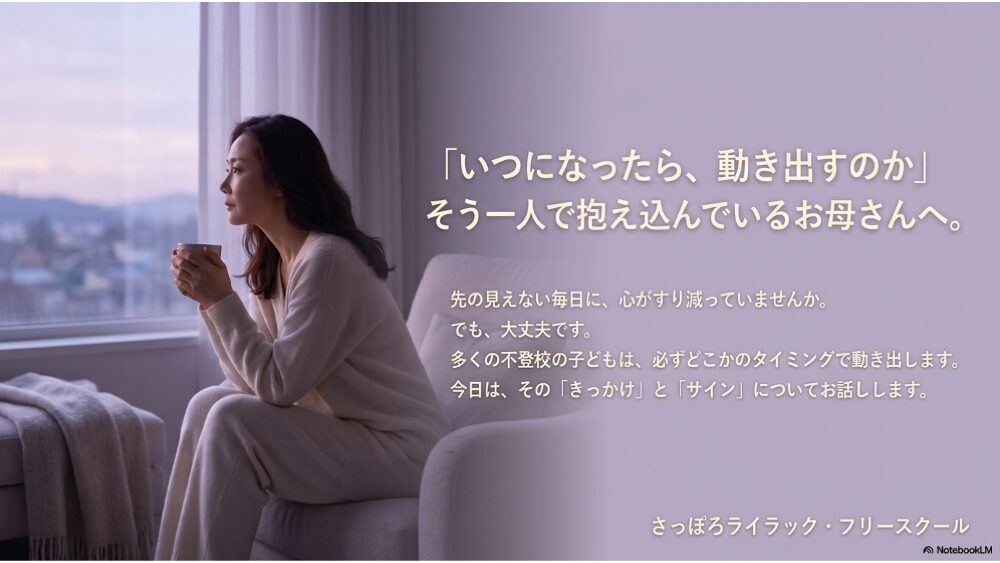 いつになったら動き出すか？そう一人で抱え込んでいるお母さんへ