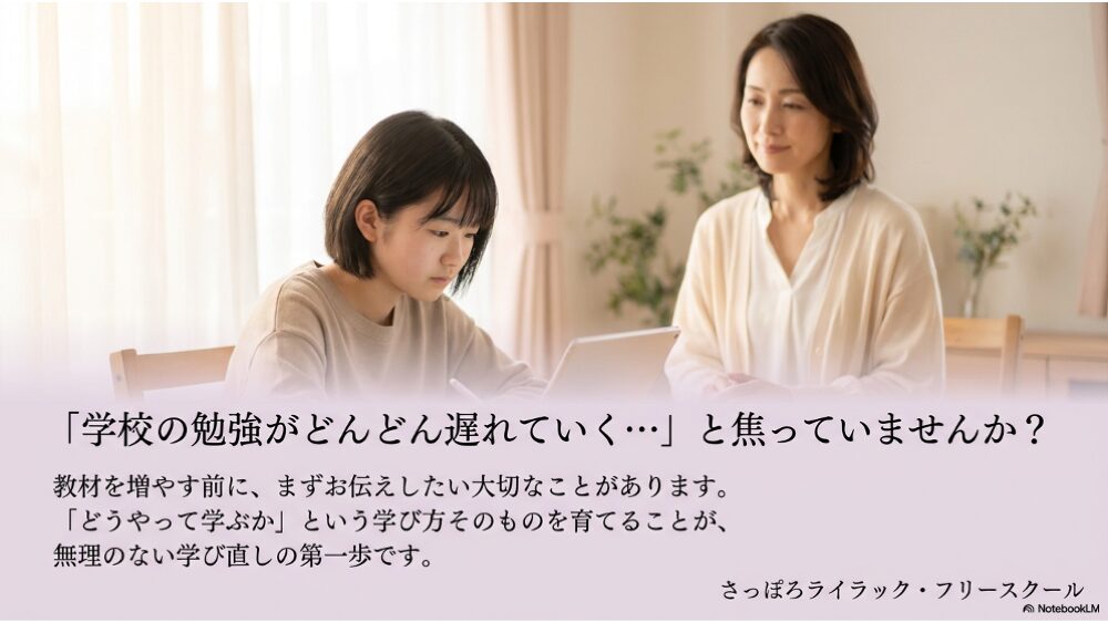 学校の勉強がどんどん遅れていると焦っていませんか？
