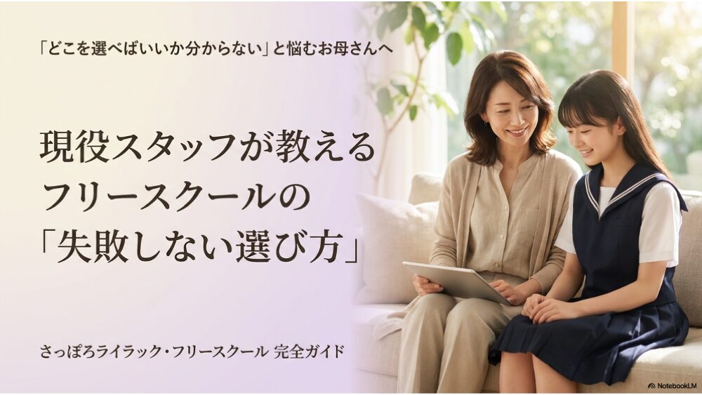 現役スタッフが教えるフリースクールの「失敗しない選び方」