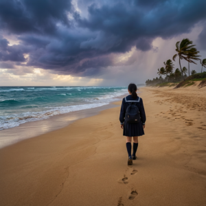 未来に向かって進む不登校の高校受験生