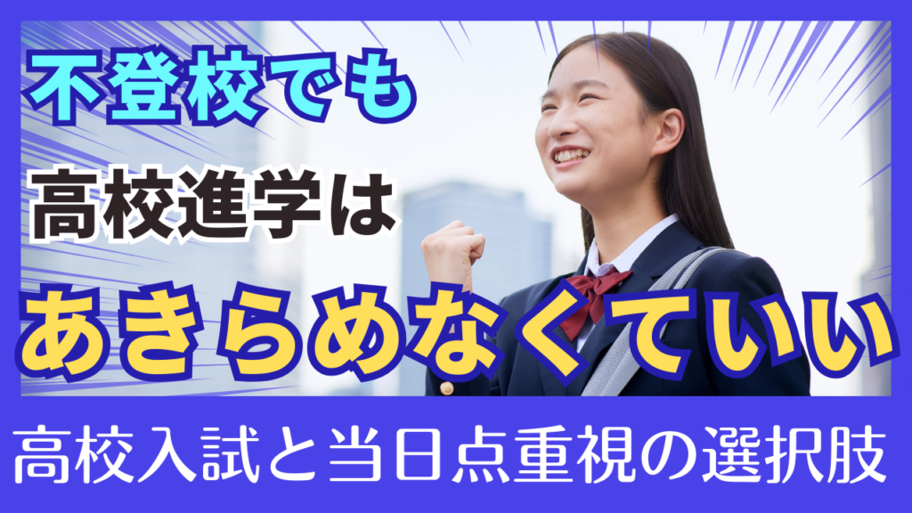 不登校でも、高校進学はあきらめなくていい｜札幌の高校入試で「当日点重視」を狙うという選択