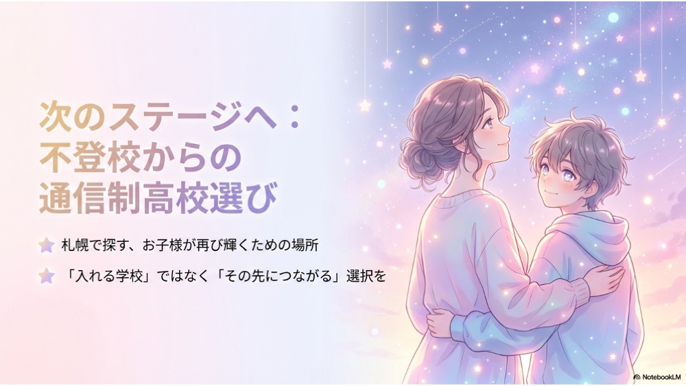札幌｜通信制高校の選び方｜不登校の中学生が後悔しない進路の考え方