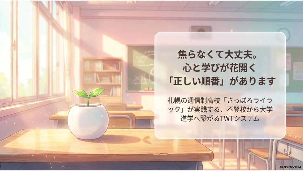 札幌 不登校 通信制高校で大学進学へ｜TWTシステムで子どもが動き出す理由