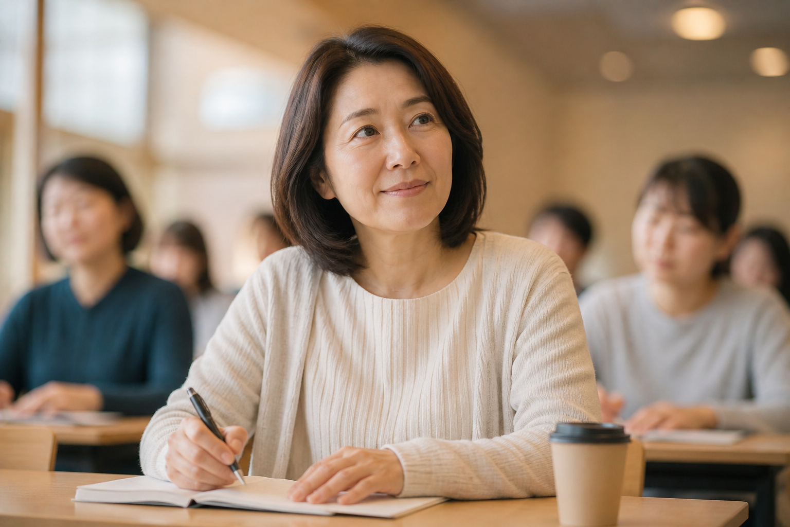 札幌 不登校セミナーの様子・お母さんと子どもの対話イメージ