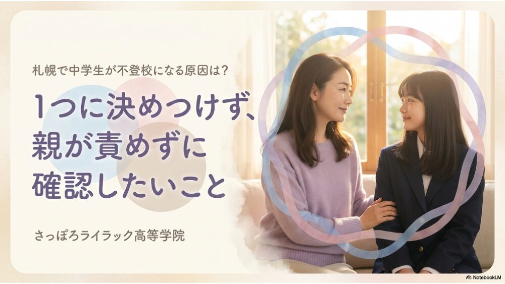 １つに決めず、親が責めずに確認したいこと