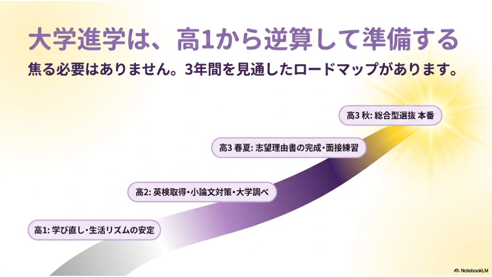 大学進学に向けた高1から高3までの準備スケジュール