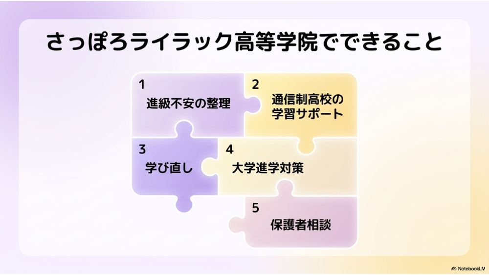 さっぽろライラック高等学院でできること