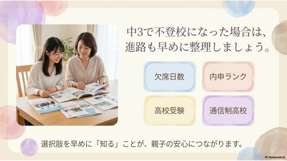 中3不登校の進路整理