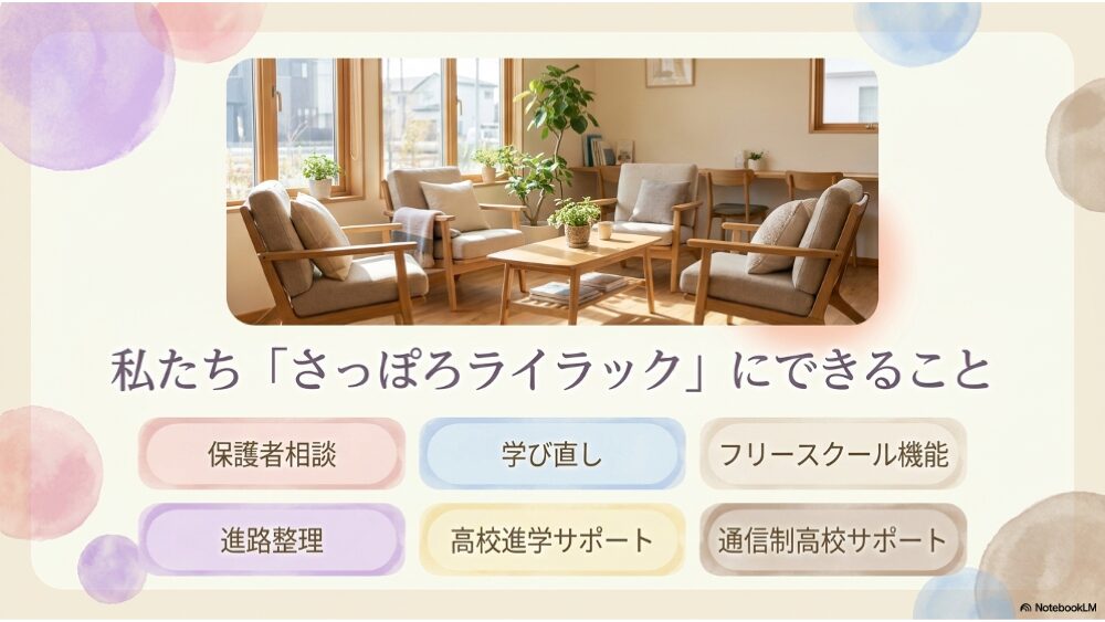 さっぽろライラックでできる不登校支援
