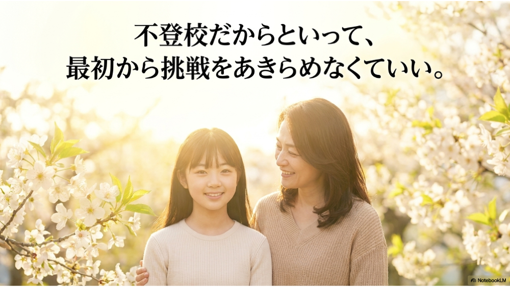 不登校だから最初から挑戦をあきらめなくていいというまとめ
