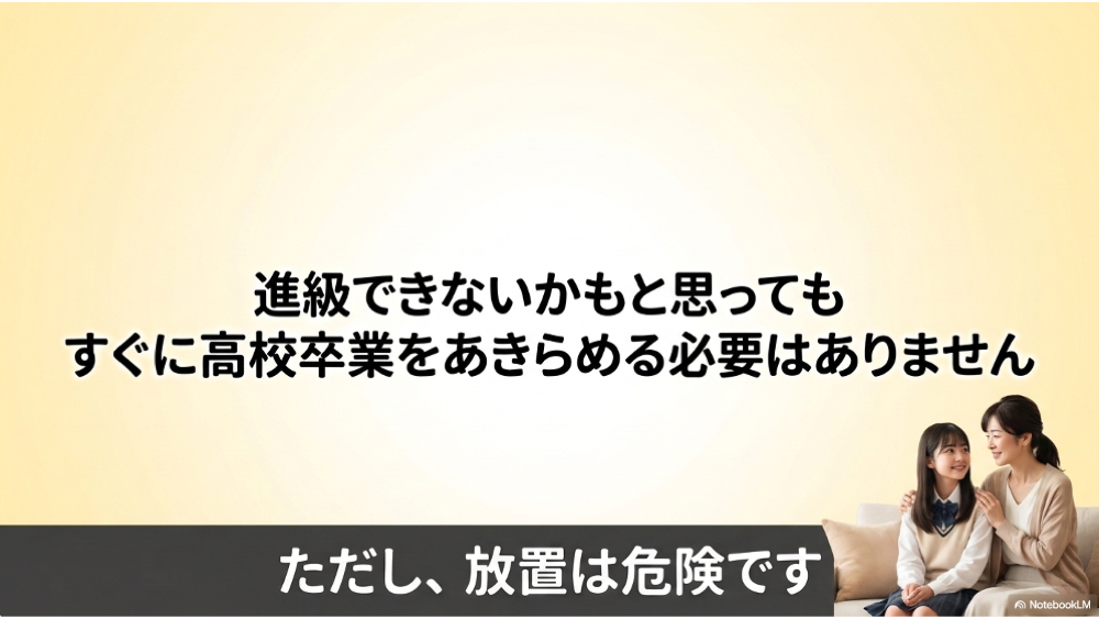 進級できないかもと思っても放置しないこと