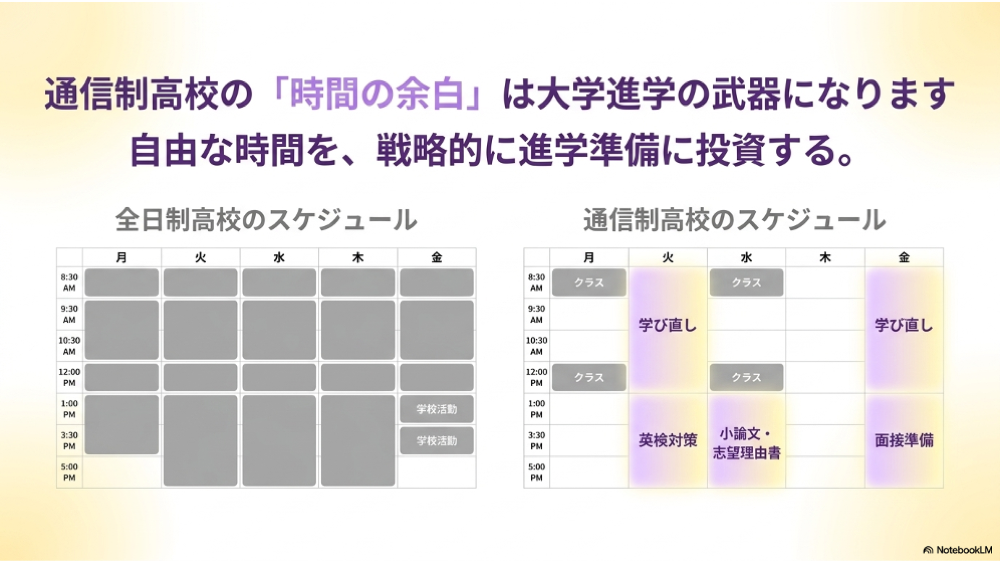 通信制高校の時間の余白を大学進学準備に使う考え方