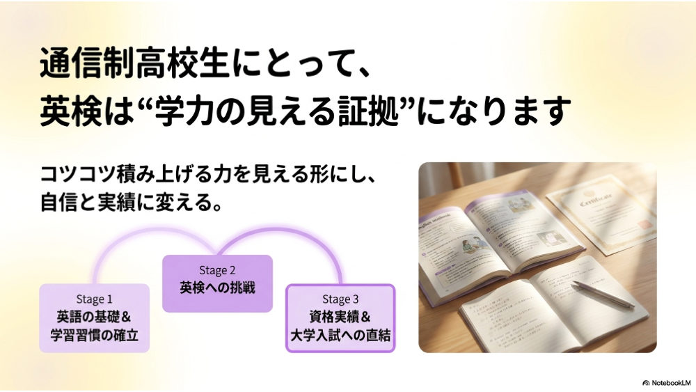 通信制高校生にとって英検が学力の見える証拠になること