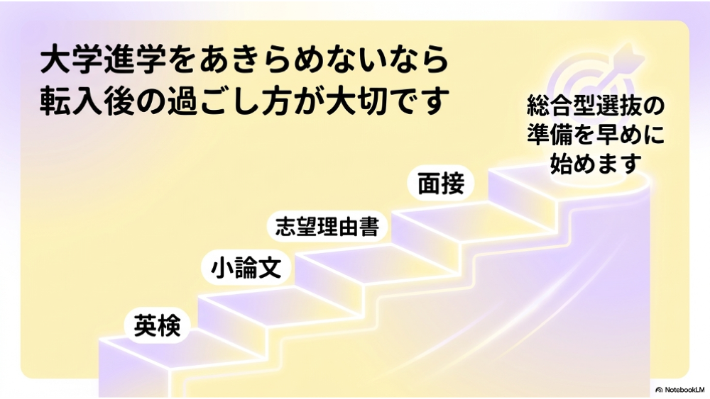 転入後に大学進学をあきらめないために