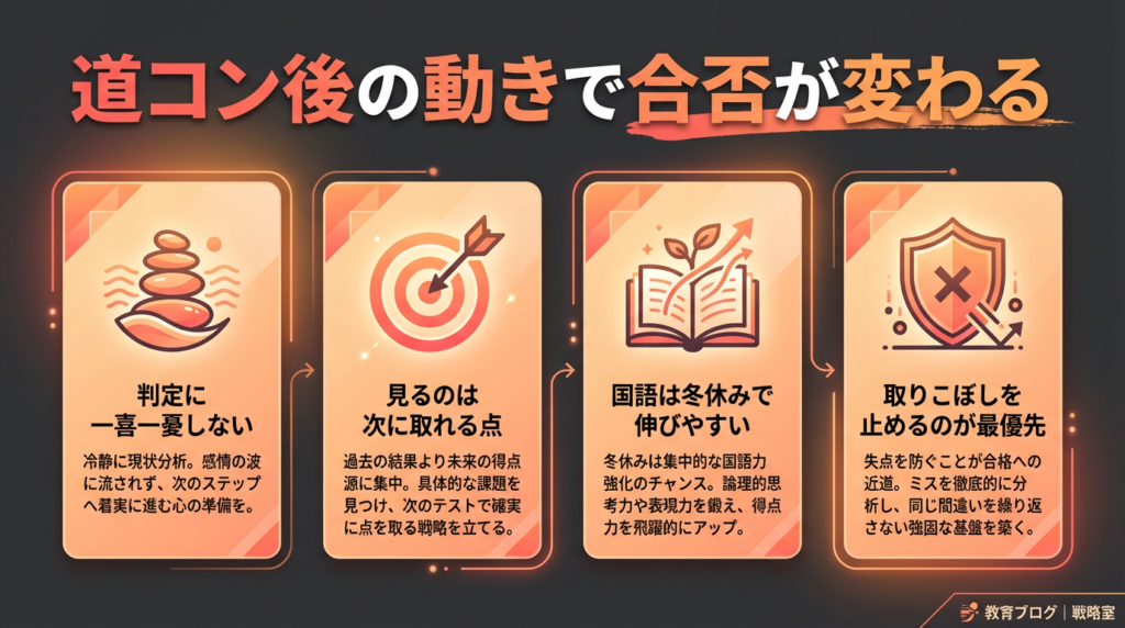 道コン後の動きで合否が変わる