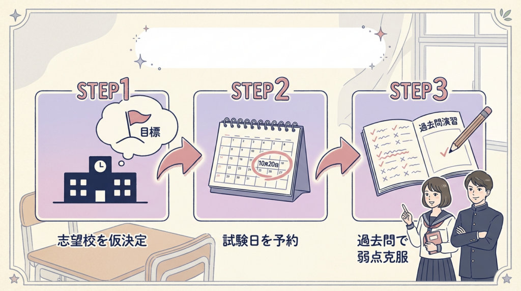 3STEPで、北海道の高校入試では当日点を伸ばして勝つ