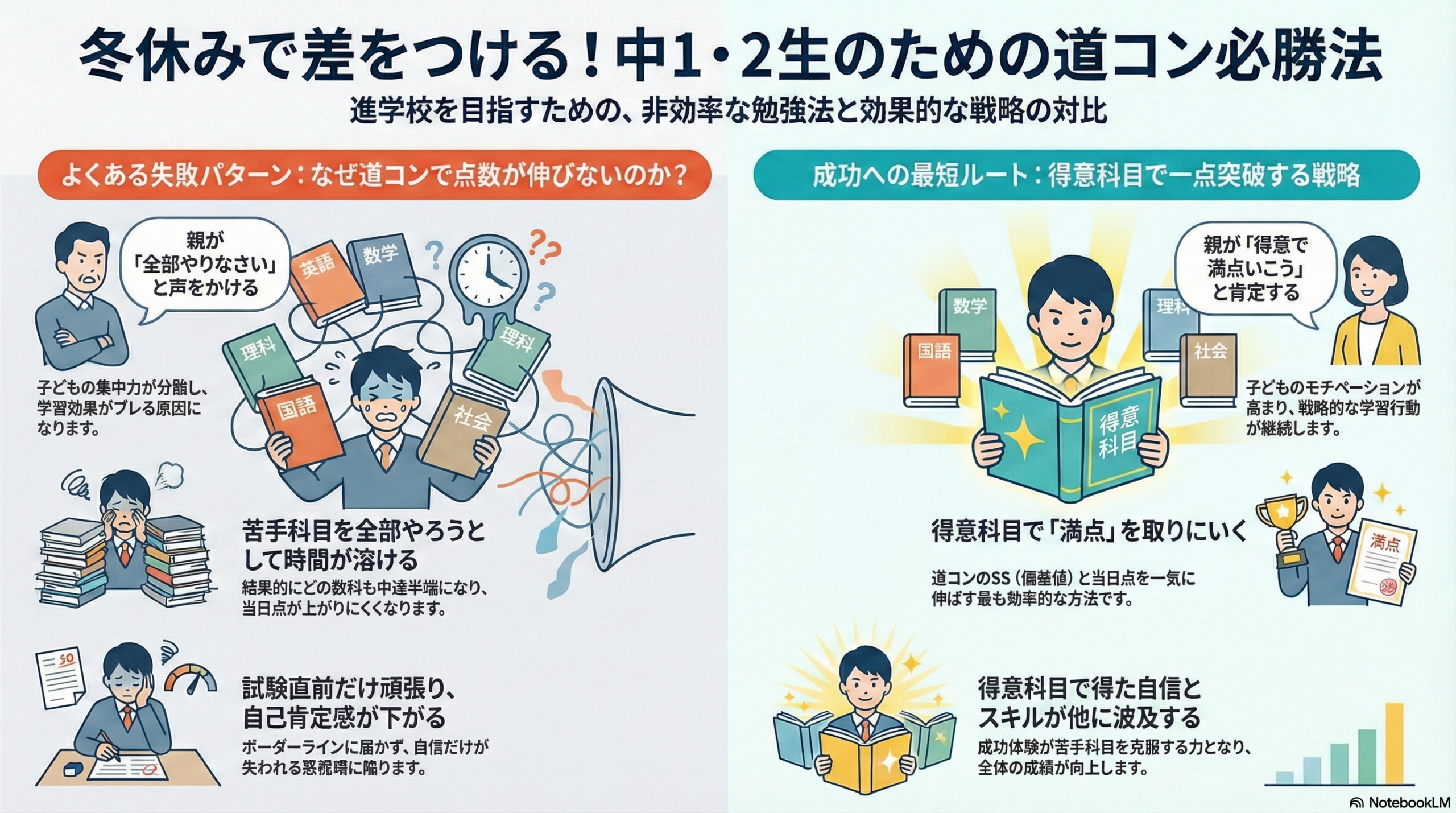 冬休みで差をつける中１・２のための道コン必勝法