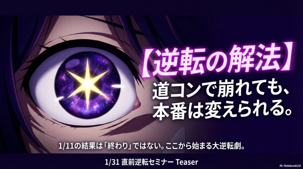 【道コンで崩れても逆転できる】当日点を直前に伸ばす「解法」戦略-１月道コンから点数を伸ばすために