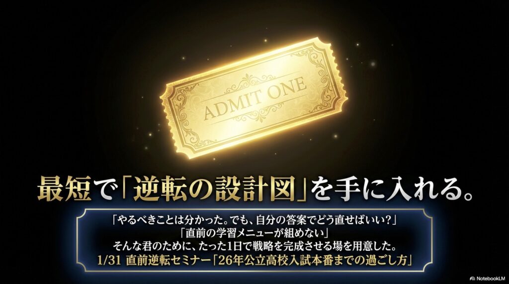 合格への設計図を手に入れろ