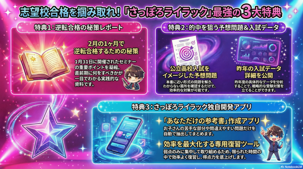 さっぽろライラックの入試直前セミナー特典