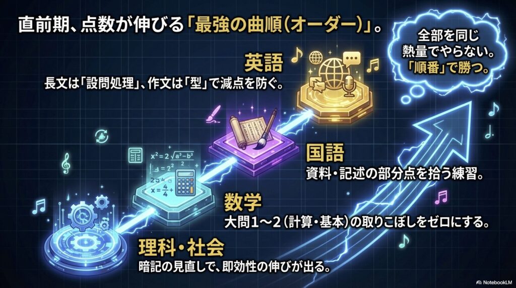 北海道公立高校入試で直前に伸ばしやすい教科は決まっている