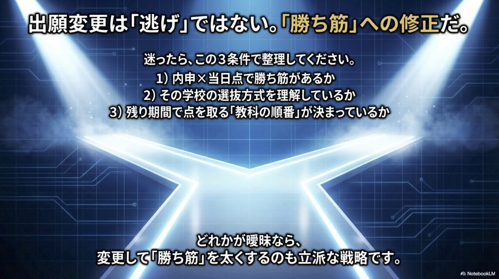 北海道の公立高校入試では、出願変更も戦略の１つ

