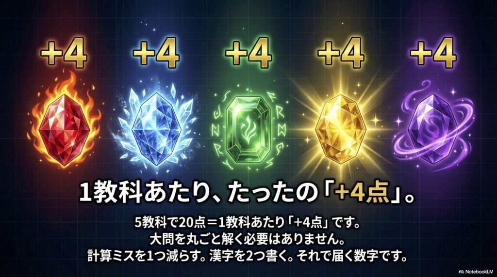 北海道公立高校入試は、１教科当たり、４点を２月に伸ばせるかどうかが勝負