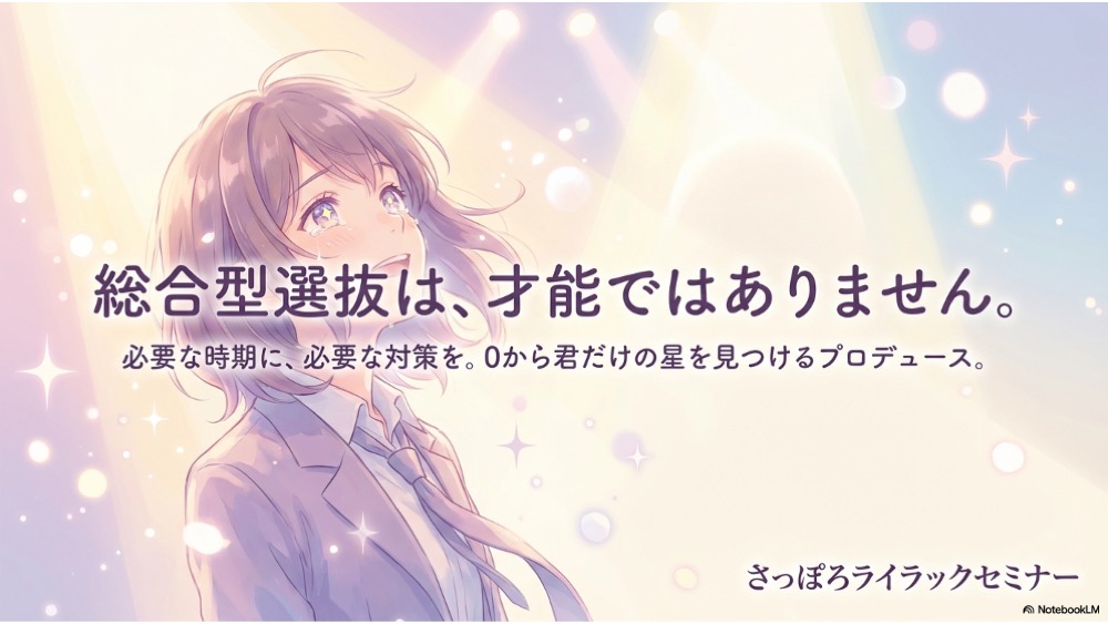 総合型選抜は、才能ではありません。必要な時期に、必要な対策を。