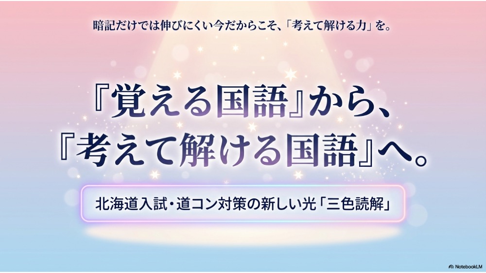 北海道高校入試・道コン対策なら三色読解