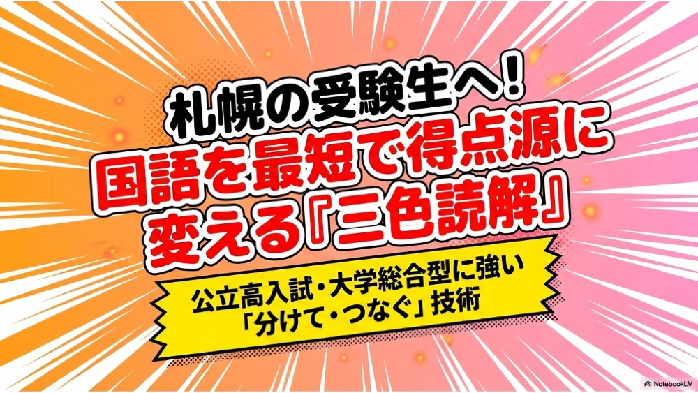 国語 小論 三色読解体験会|公立高入試・大学総合型に強い「分けて・つなぐ」