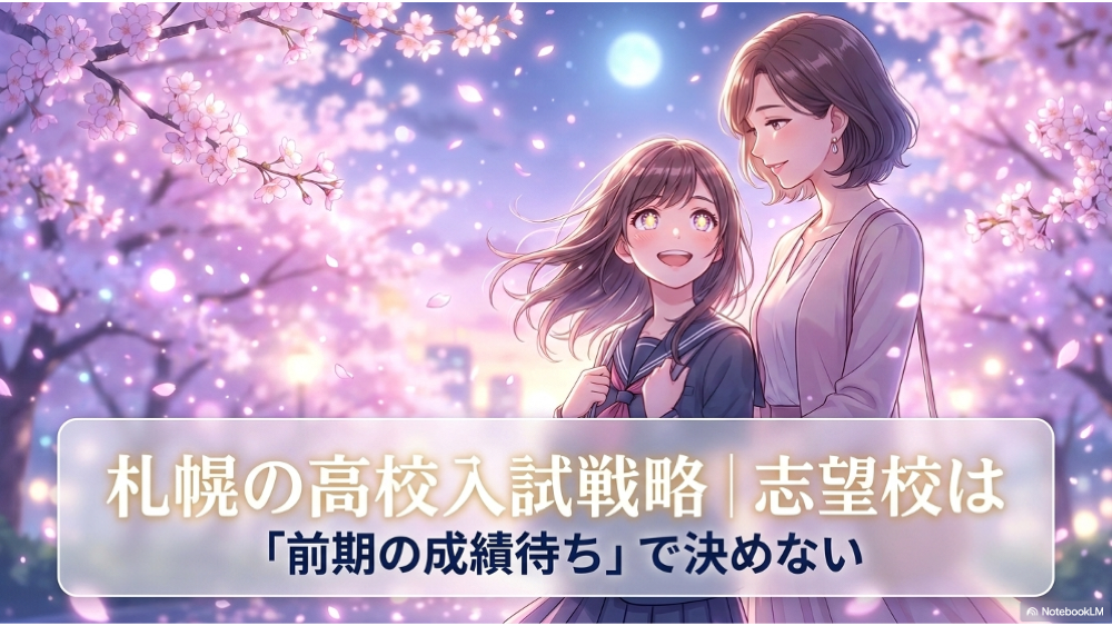 【2026最新】札幌の高校入試戦略｜志望校は「前期の成績待ち」で決めない